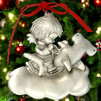 Hammerhead Shark Christmas Tree Ornament – Ocean Angel Collection – Eco-Friendly Pewter