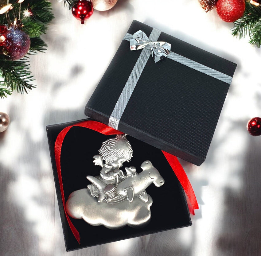 Hammerhead Shark Christmas Tree Ornament – Ocean Angel Collection – Eco-Friendly Pewter