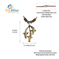 Grey Reef Sharks Trio Necklace – Shoreline Collection – Bronze