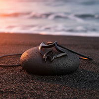 Manta Ray Pendant Necklace – "Big Ray" - Jet Black Finish