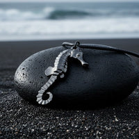 Seahorse Pendant – Sea Life Collection – Jet Black Finish