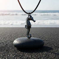Seahorse Pendant – Sea Life Collection – Jet Black Finish