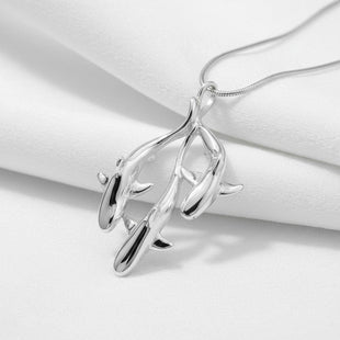 Grey Reef Sharks Trio Necklace - Ocean In Motion Collection - Sterling Silver