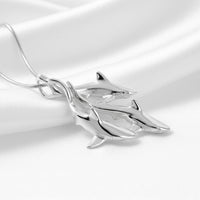 Grey Reef Sharks Trio Necklace - Ocean In Motion Collection - Sterling Silver