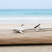 Grey Reef Shark Pendant – Realistic Sealife Collection - Sterling Silver