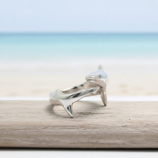 Shark Adjustable Ring - Sea Life Collection - Sterling Silver