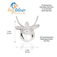 Baby Sea Turtle Hatchling Necklace – "Hope" - Sterling Silver