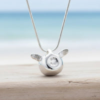 Baby Sea Turtle Hatchling Necklace – "Hope" - Sterling Silver