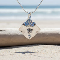 Stingray Pendant Necklace – Sealife Collection – Sterling Silver