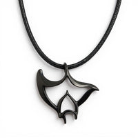 Manta Ray Pendant Necklace – "Big Ray" - Jet Black Finish