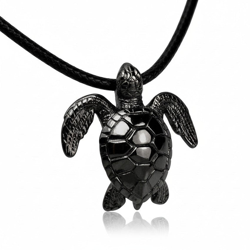 Sea Turtle Pendant – Sea Life Collection – Jet Black Finish
