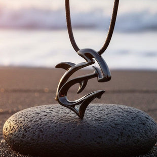Hammerhead Shark Pendant Necklace – "The Hammer" - Jet Black Finish