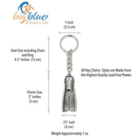 Dive Fin Keychain – Diver´s Collection – Pewter