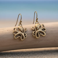 Octopus Drop Earrings - "Leggs" - Bronze