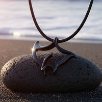 Manta Ray Pendant Necklace – "Big Ray" - Jet Black Finish