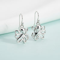 Octopus Drop Earrings – "Leggs" - Sterling Silver
