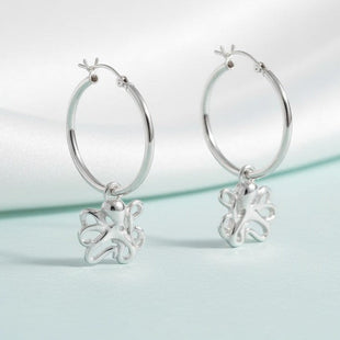 Octopus Hoop Earrings – "Leggs" - Sterling Silver