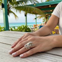 Octopus Adjustable Ring – Sea Life Collection - Sterling Silver