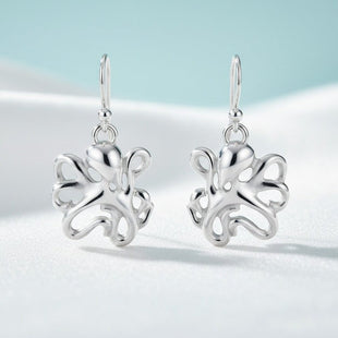 Octopus Drop Earrings – "Leggs" - Sterling Silver