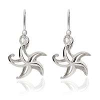 Starfish Drop Earrings – "Starry" – Sterling Silver