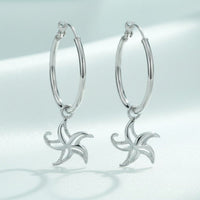 Starfish Hoop Earrings – "Starry" – Sterling Silver