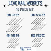 Reaction Tackle Lead Nail Weights/Insert Sinkers