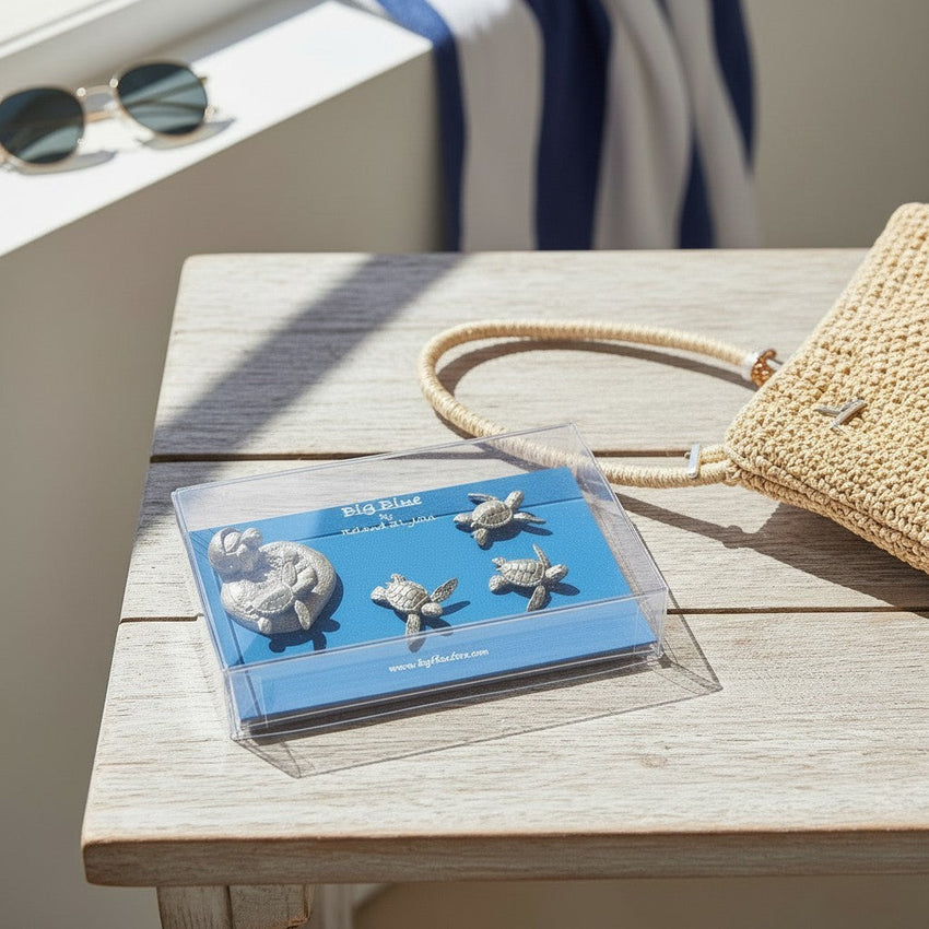 Baby Sea Turtle Magnet Set –  Home Decor - Pewter