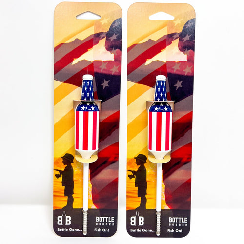 American Flag Fishing Bobbers (2 Pack) – Patriotic Slip Bobbers – Veterans & Dad Gift