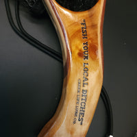The "Critter Getter"  Wood w/ Rubber Coated Landing Net
