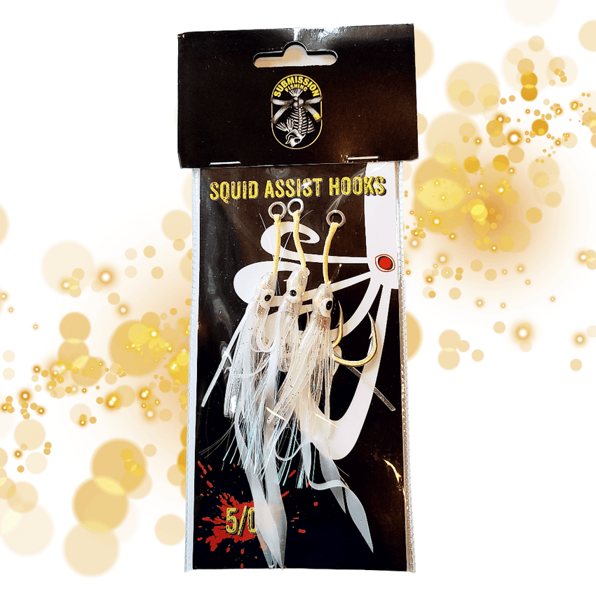 Squid Assist Hooks – Glow-in-the-Dark – 5/0 & 10/0
