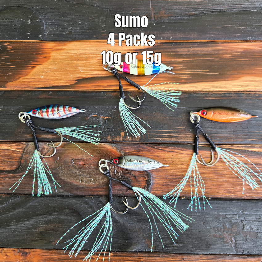 Sumo Micro Slow Pitch Jig – 4-Pack – 10g & 15g