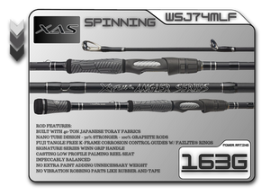 WSJ74MLF 7'4" Medium LIght Fast - New Logo Branding